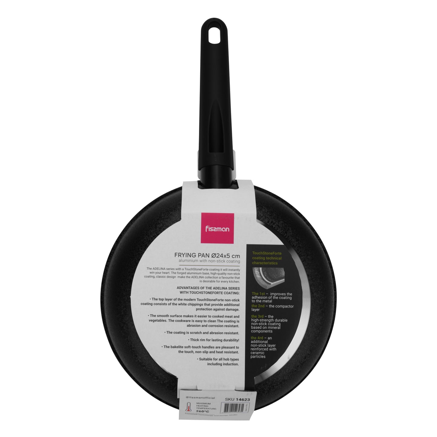 Sartén Antiadherente Adelina Con Fondo De Inducción 24 X 4.5cm Fissman
