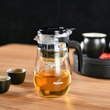 Tetera De Vidrio Con Infusor 900 Ml Gunfu - Fissman