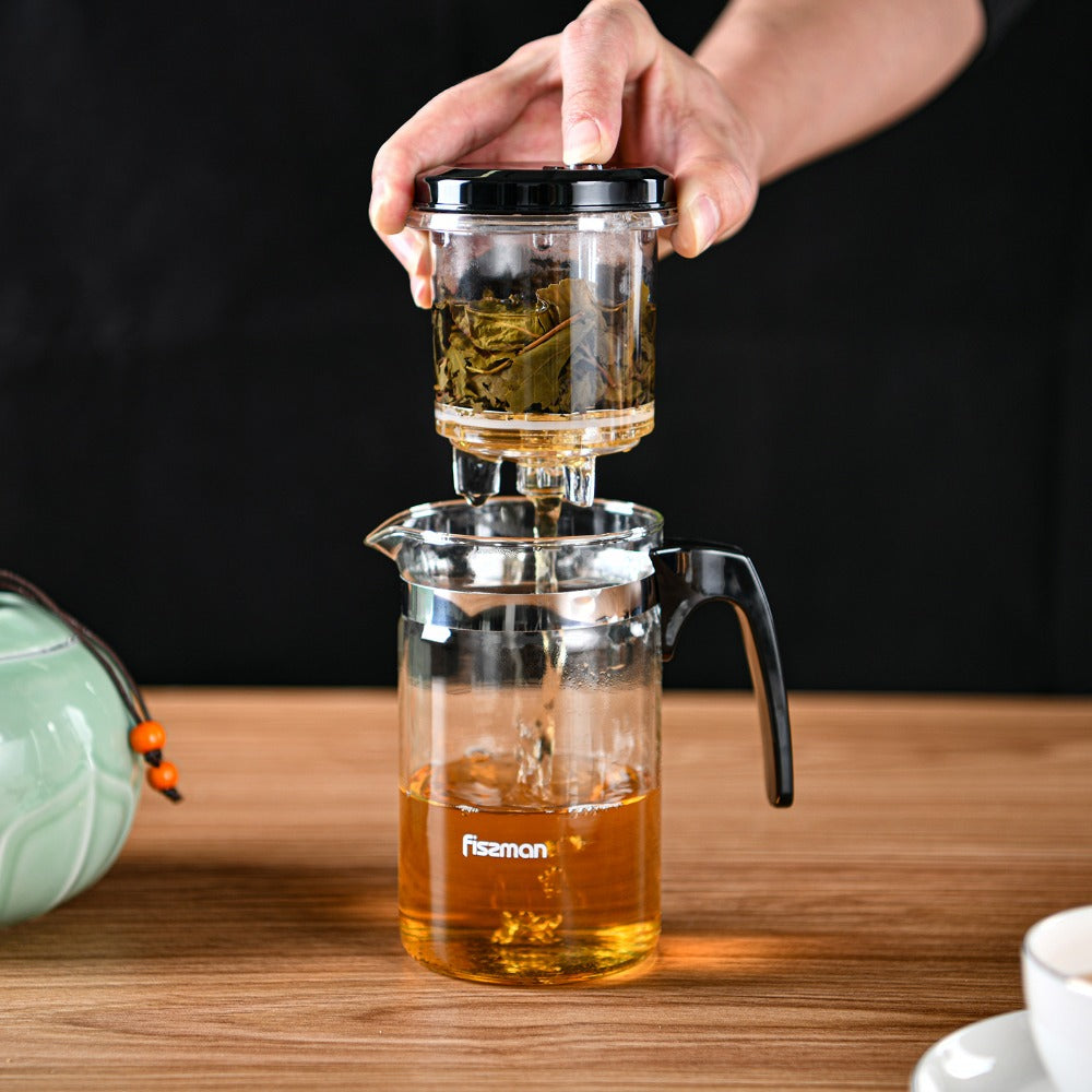 Tetera De Vidrio Con Infusor 900 Ml Gunfu - Fissman