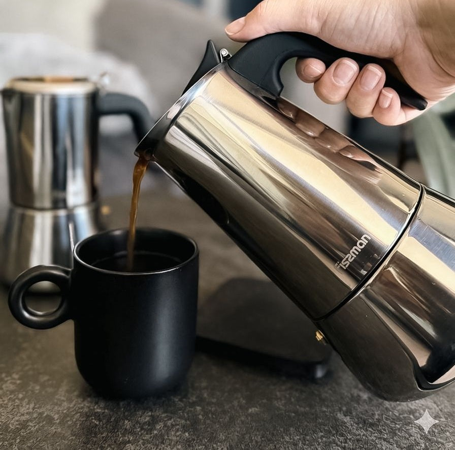 Cafetera Italiana Acero Geyser 450ml Fissman