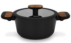Olla Feorella Con Tapa De Cristal 2.67 Litros Fissman