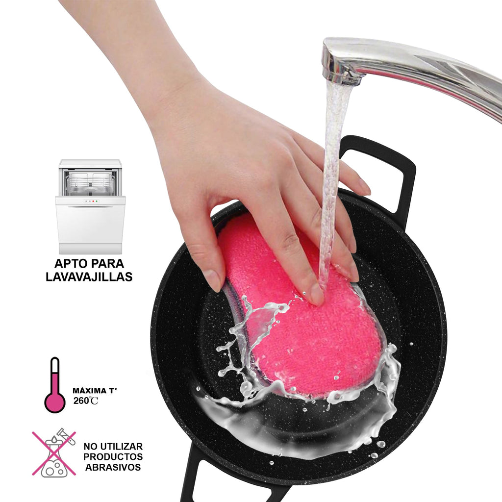 Olla Antiadhrente Filomena con Tapa De Cristal 5.7 Litros Fissman