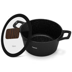 Olla Filomena Con Tapa De Cristal 2.3 Lts Fissman