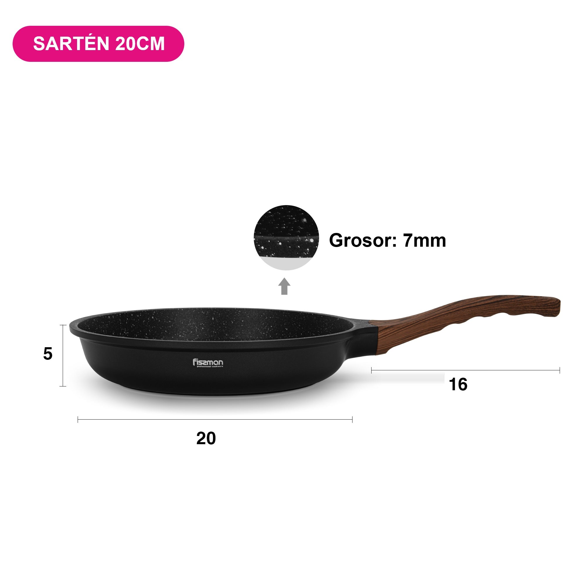 Sartén Antiadherente Filomena Con Fondo De Inducción 20cm Fissman