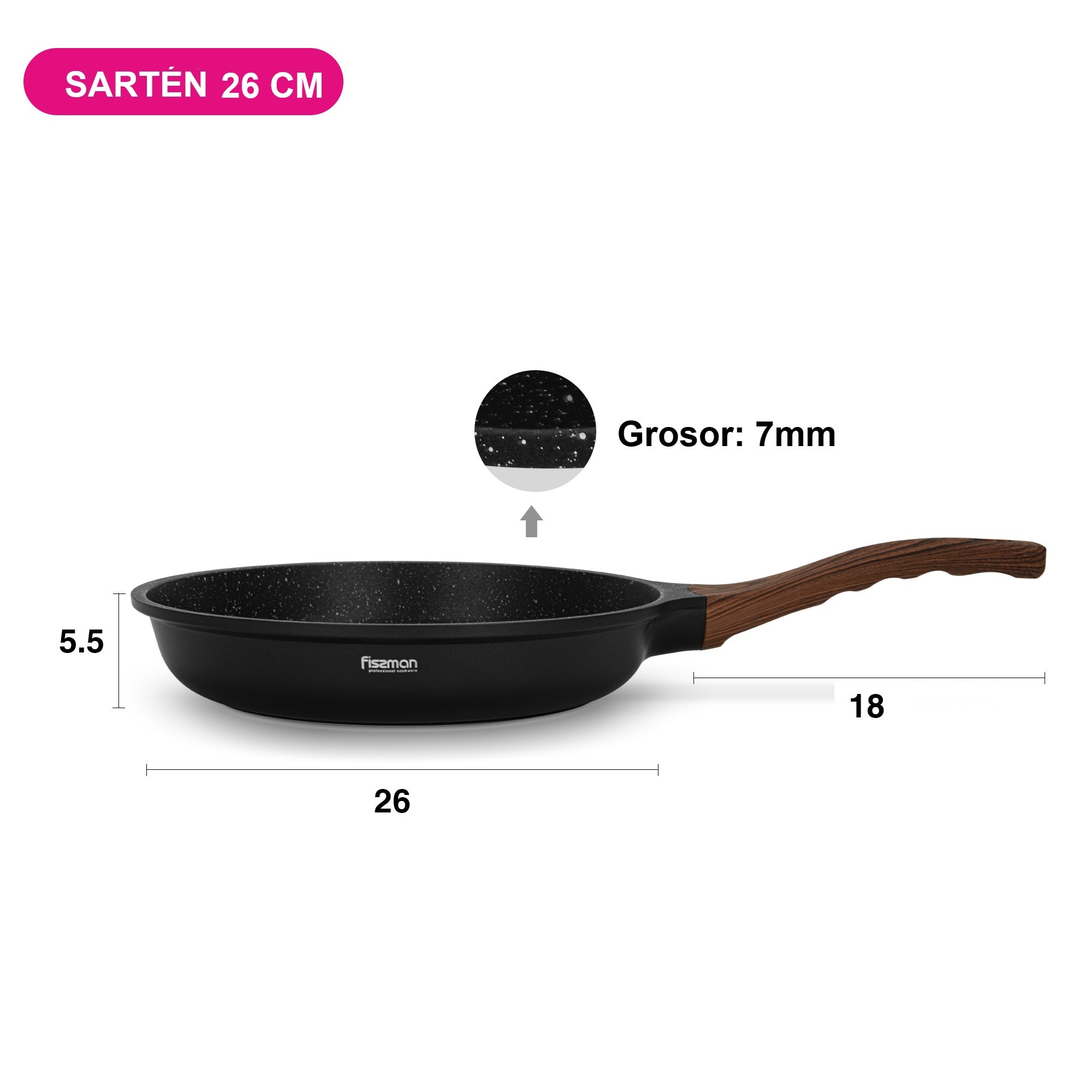 Sartén Antiadherente Filomena Con Fondo De Inducción 26cm Fissman