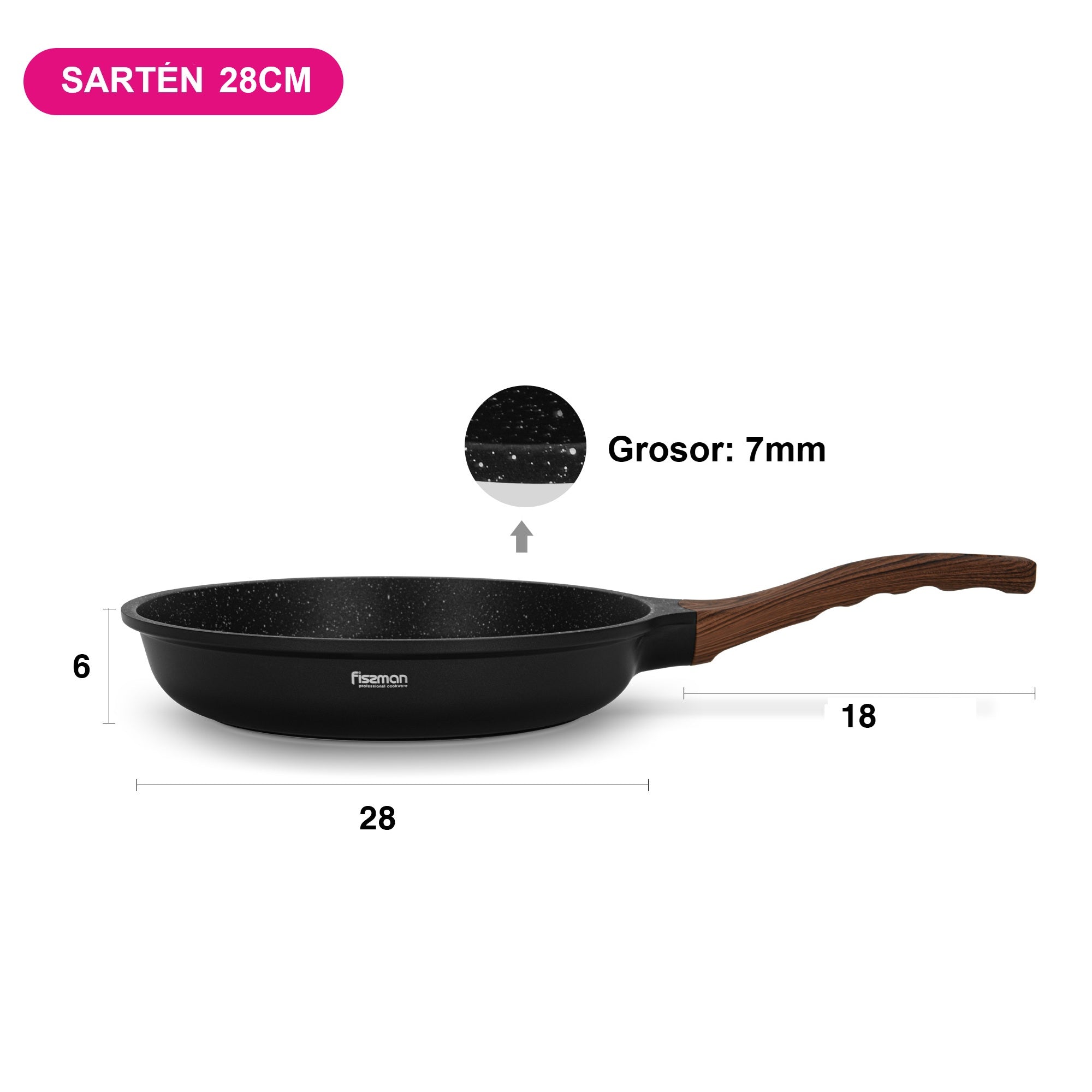 Sartén Antiadherente Filomena Con Fondo De Inducción 28cm Fissman