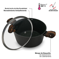 Olla Antiadherente Cuisine Tapa De Cristal 2.6 litros Fissman