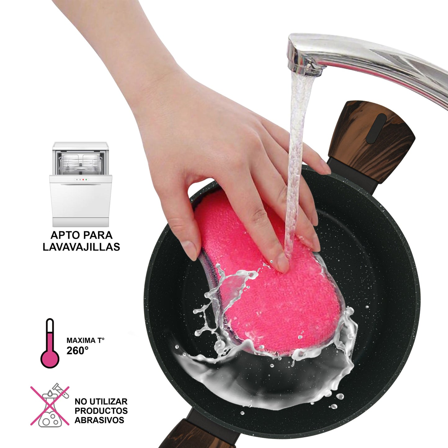 Olla Antiadherente Cuisine Tapa De Cristal 2.6 litros Fissman