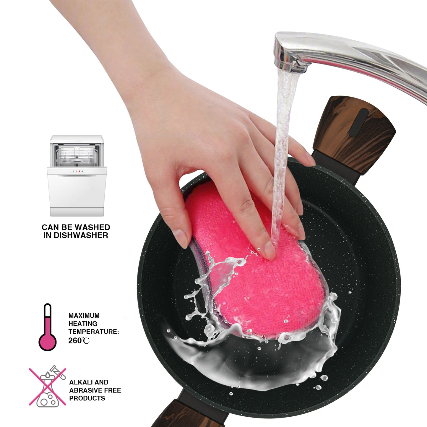 Olla Antiadherente Cuisine Tapa De Cristal 7.1 litros Fissman
