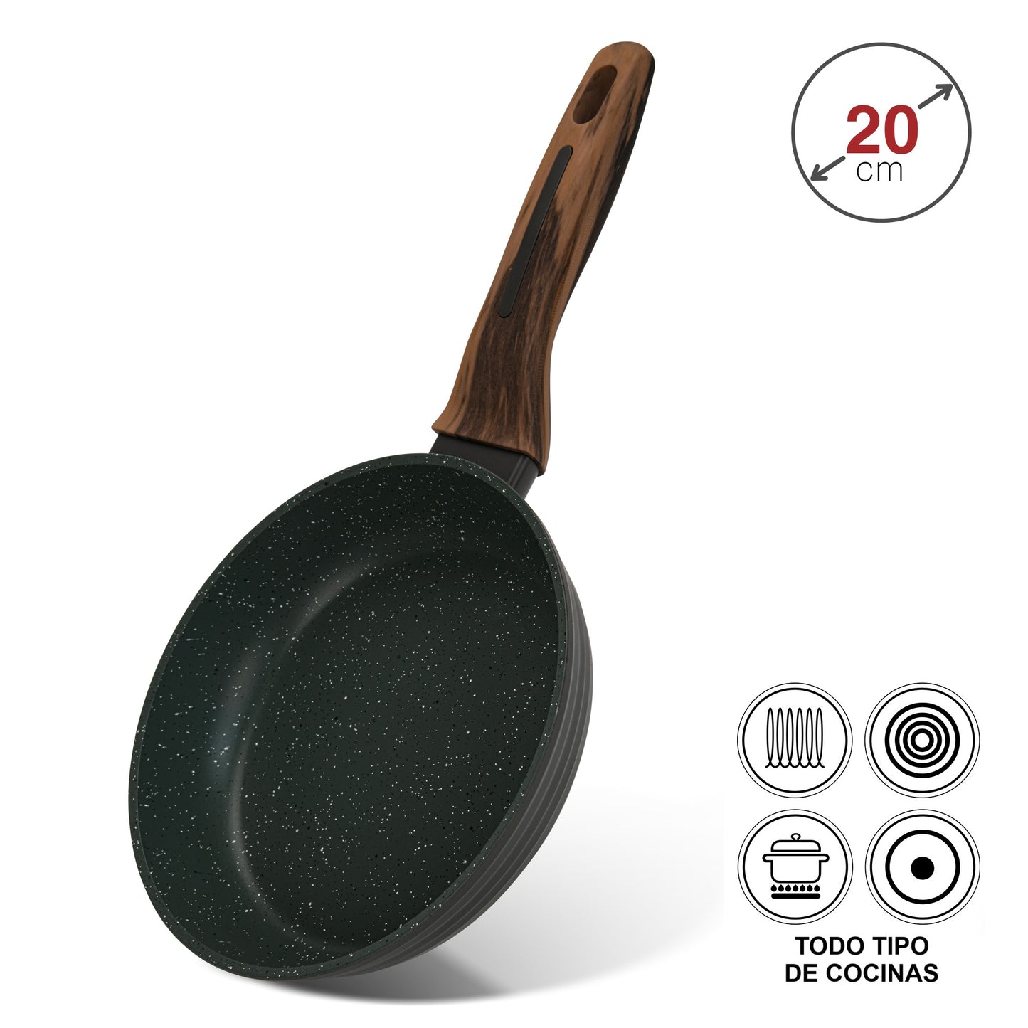 Sartén Antiadherente 20cm Cuisine con fondo de induccion Fissman
