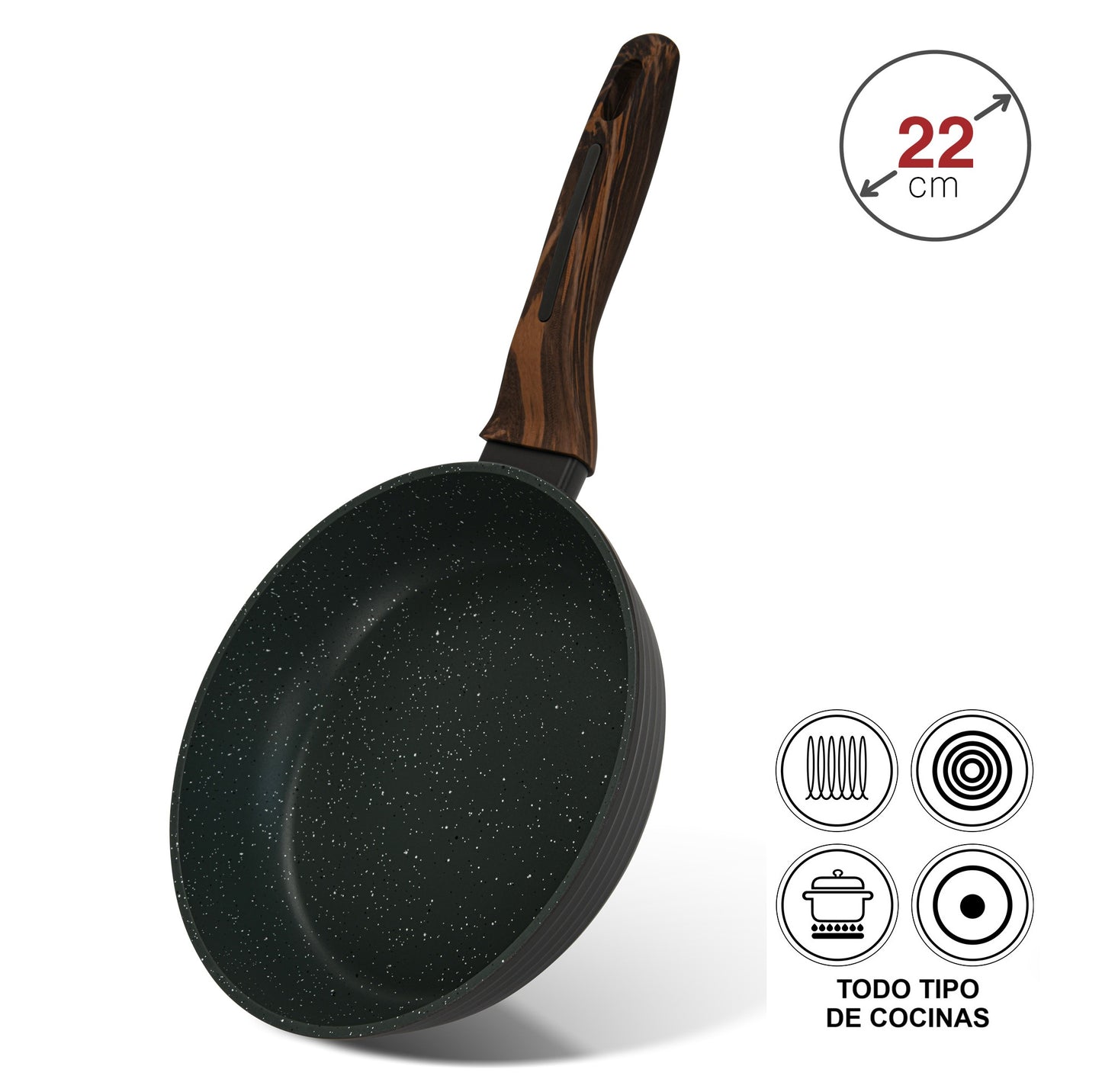 Sartén Antiadherente 22cm Cuisine con fondo de induccion Fissman