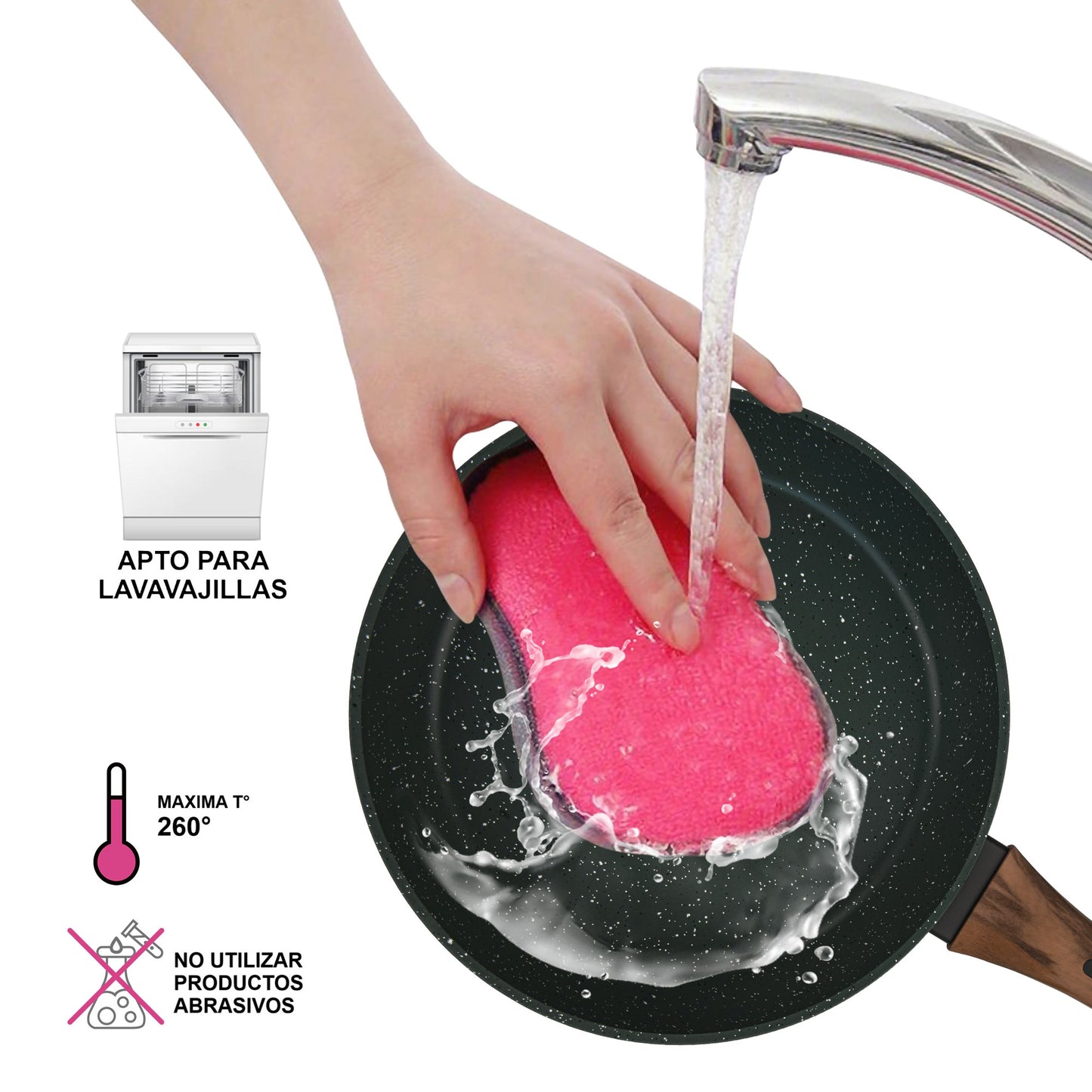 Sartén Antiadherente 22cm Cuisine con fondo de induccion Fissman