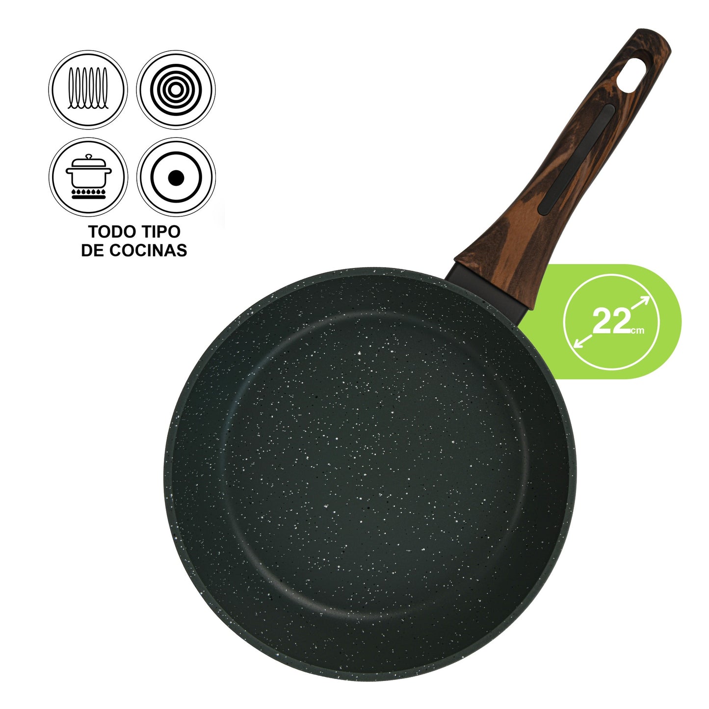 Sartén Antiadherente 22cm Cuisine con fondo de induccion Fissman