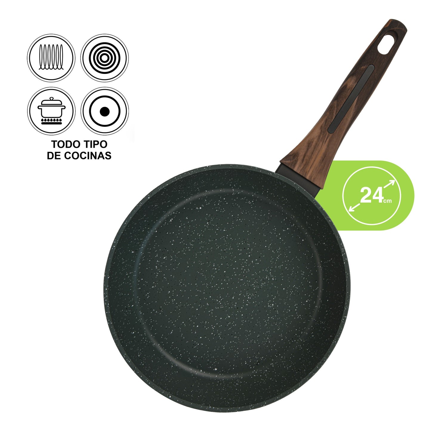 Sartén Antiadherente 24cm Cuisine con fondo de induccion Fissman