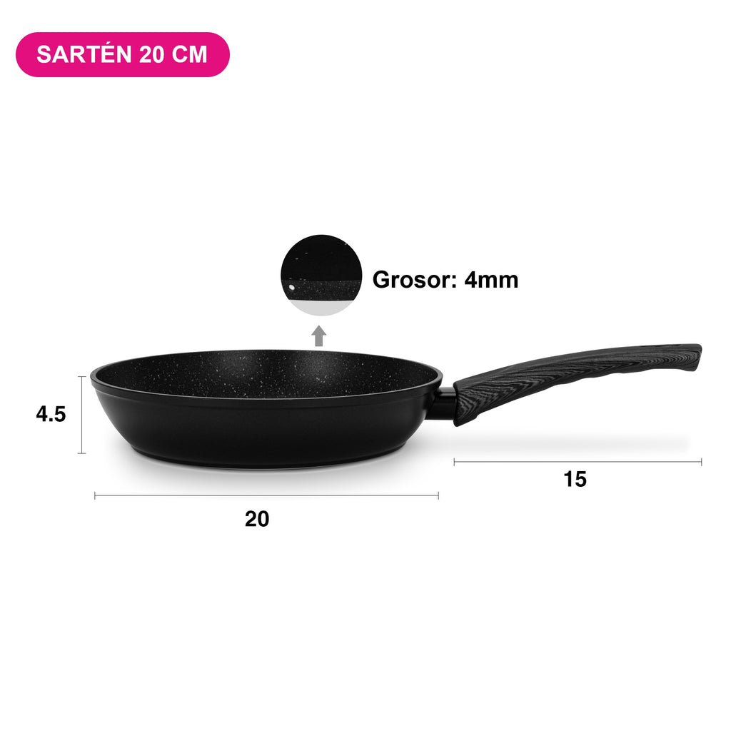 Sartén Antiadherente Angela Con Fondo De Inducción 20cm Fissman