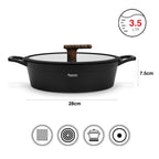 Olla Arrocera Antiadhrente 3.5 litros 28 cm con fondo de induccion Fissman