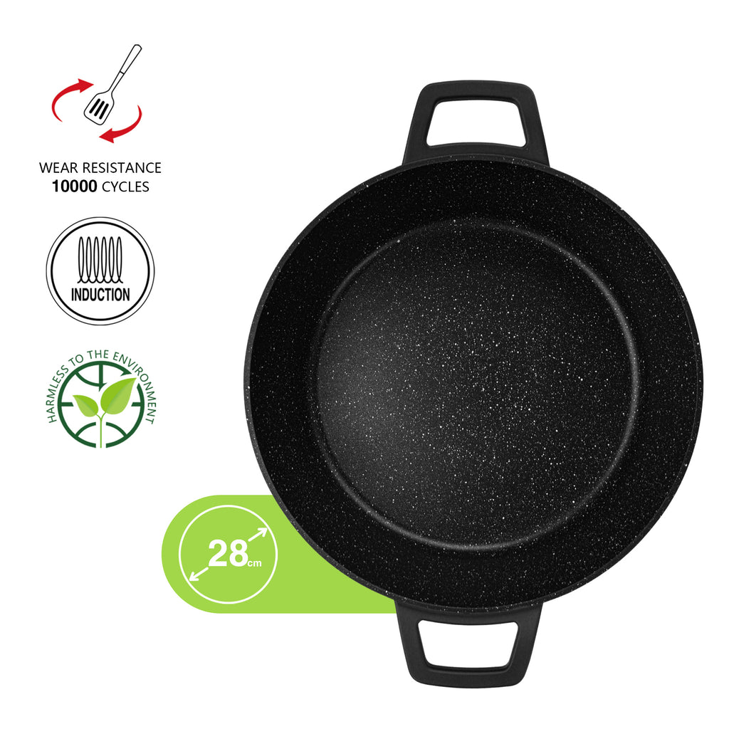 Olla Arrocera Antiadhrente 3.5 litros 28 cm con fondo de induccion Fissman