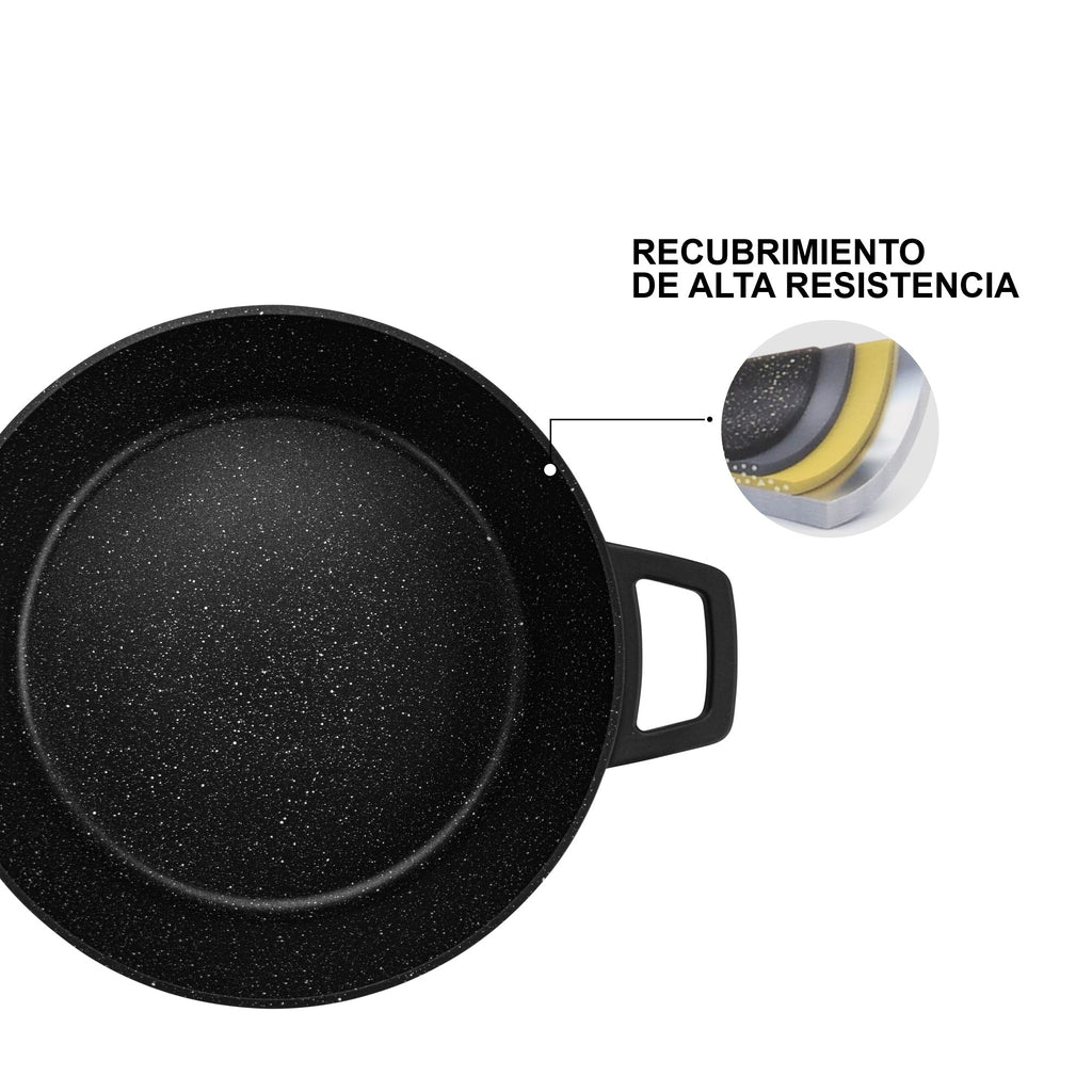 Olla Arrocera Antiadhrente 3.5 litros 28 cm con fondo de induccion Fissman