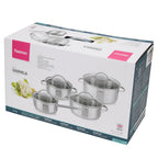 Batería Set De Cocina Ollas Gabriela 8 Piezas Fissman