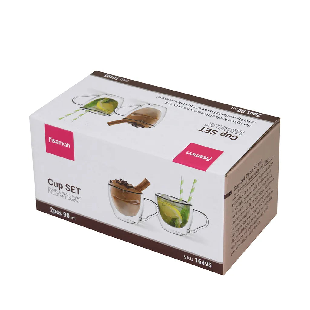Set de 2 vasos doble pared de 90 ml