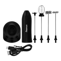 Mini Espumador Batidor Negro Portátil USB Fissman