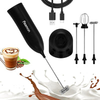 Mini Espumador Batidor Negro Portátil USB Fissman