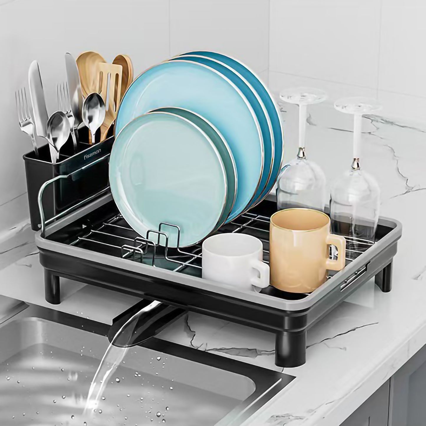 Escurridor de platos 48x32x16cm Fissman