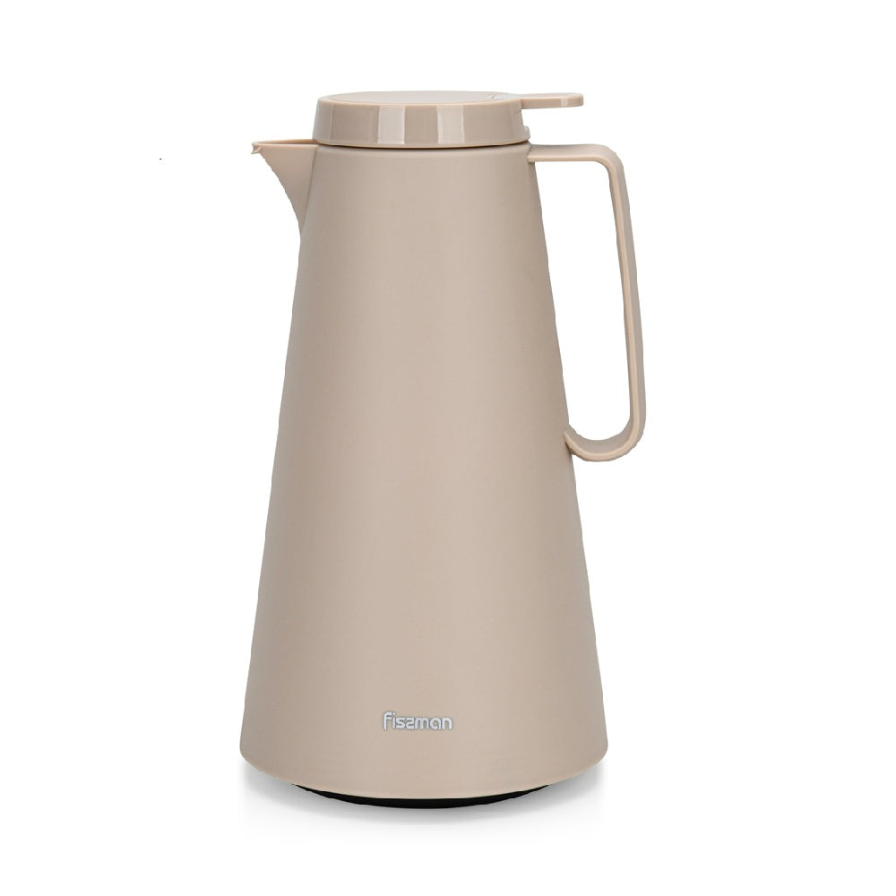 Thermo Jarra 1000 ml Beige con revestimiento de vidrio