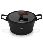 Olla Antiadhrente Filomena con Tapa De Cristal 5.7 Litros Fissman