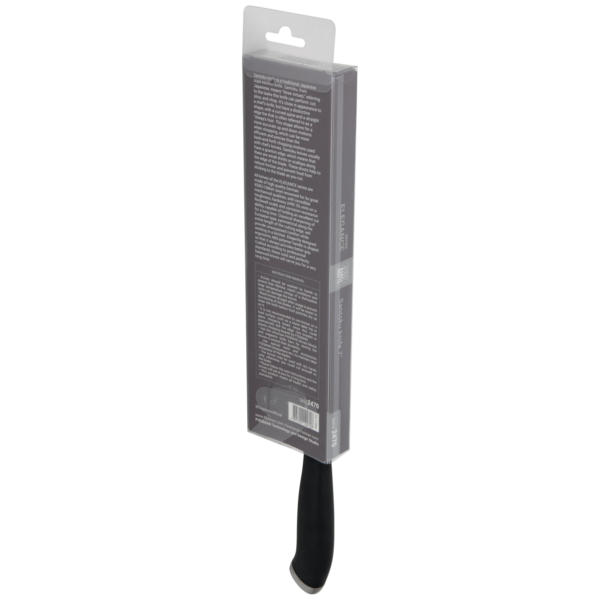 Cuchillo 7' Santoku Elegance 18cm Fissman