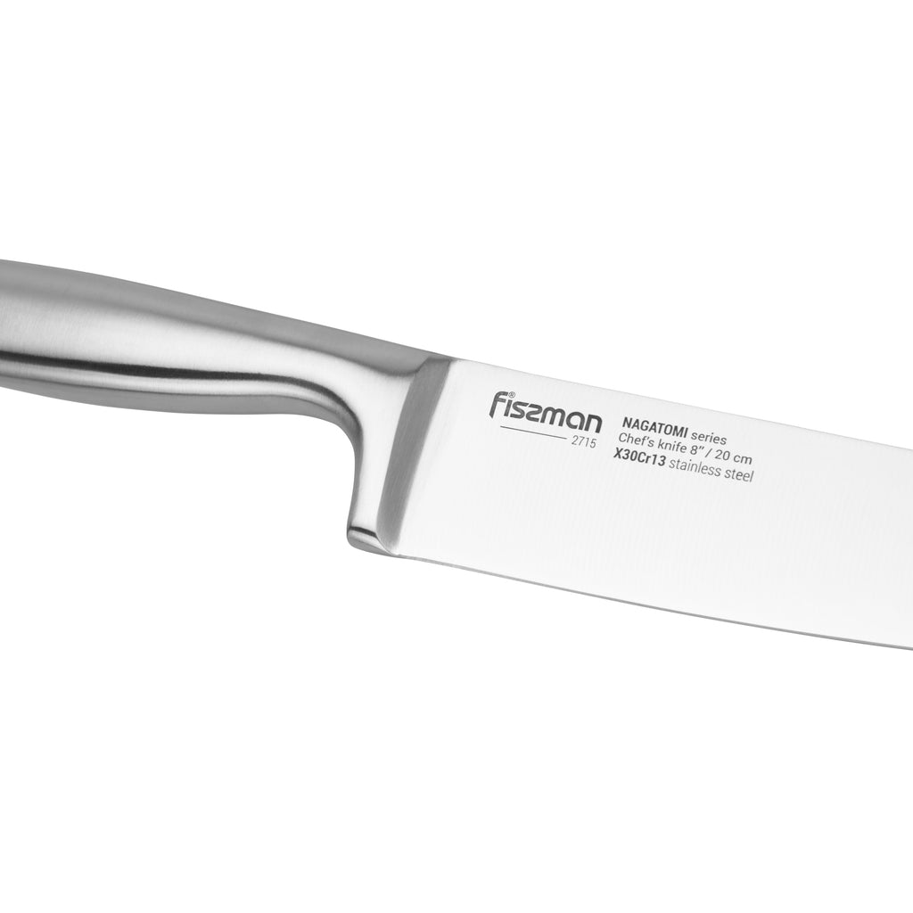 Set 5 Cuchillos Nagatomi + Base De Madera Fissman