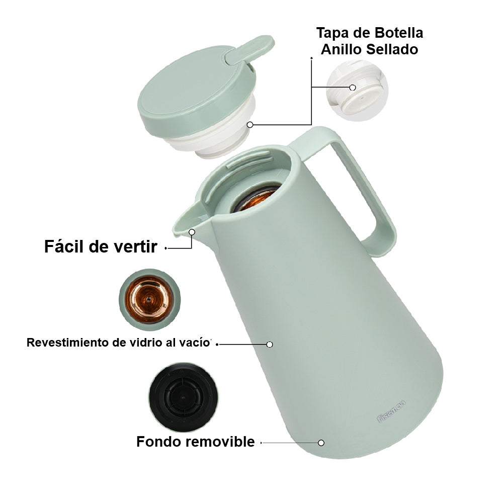 Thermo Jarra 1000 ml Menta con revestimiento de vidrio