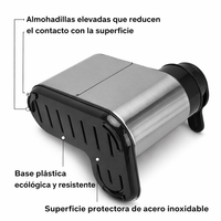 Dispensador de Lavalozas y Portaesponjas Gris con Negro 16x13x18cm Fissman