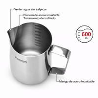 Jarra de Leche Acero Inoxidable 600ml Fissman