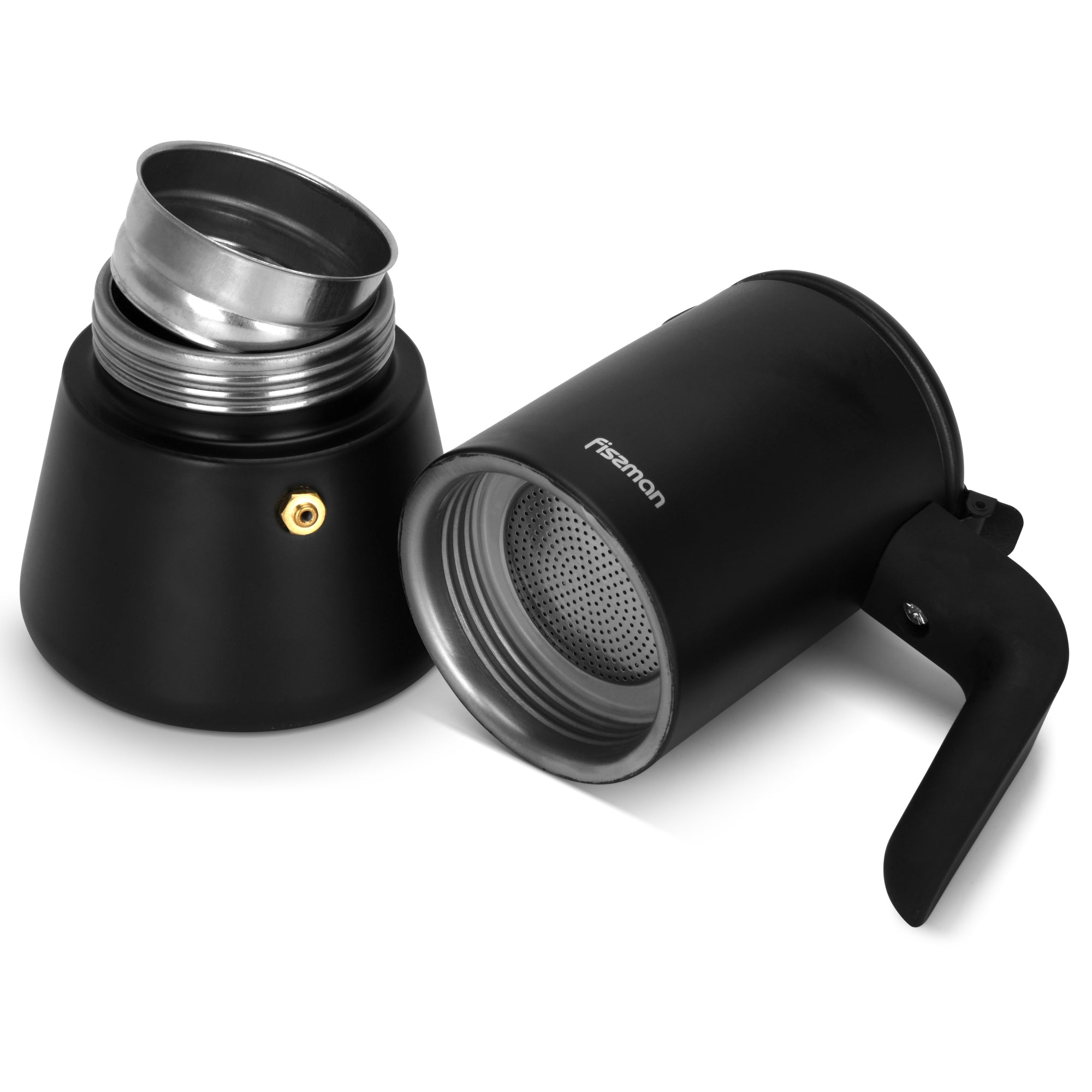 Cafetera Italiana Geyser Negra 300ml | 6 Tazas Fissman