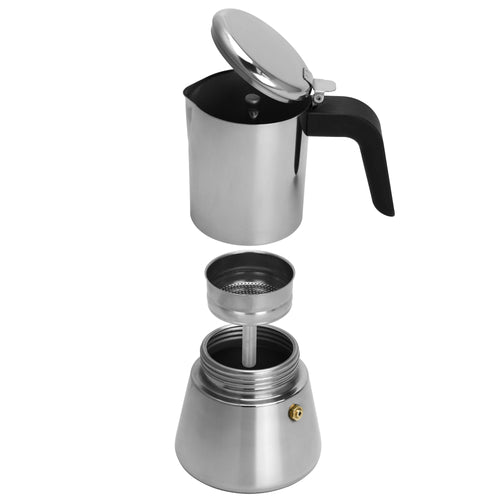 Cafetera Italiana Geyser Acero 300 Ml Fissman