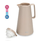 Thermo Jarra 1000 ml Beige con revestimiento de vidrio