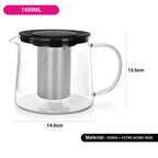 Tetera De Vidrio Con Infusor Central 1500 Ml Fissman