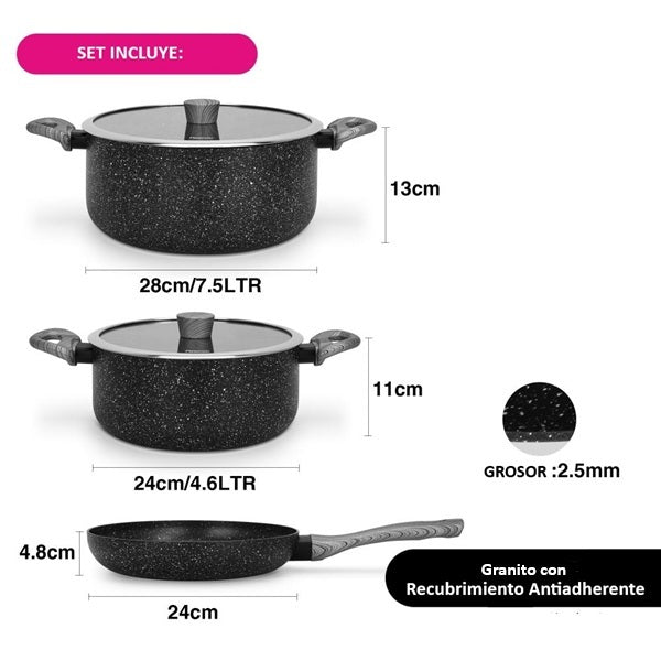 Set De Ollas + Sartén Fida 5 Piezas Fissman