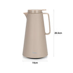 Thermo Jarra 1000 ml Beige con revestimiento de vidrio