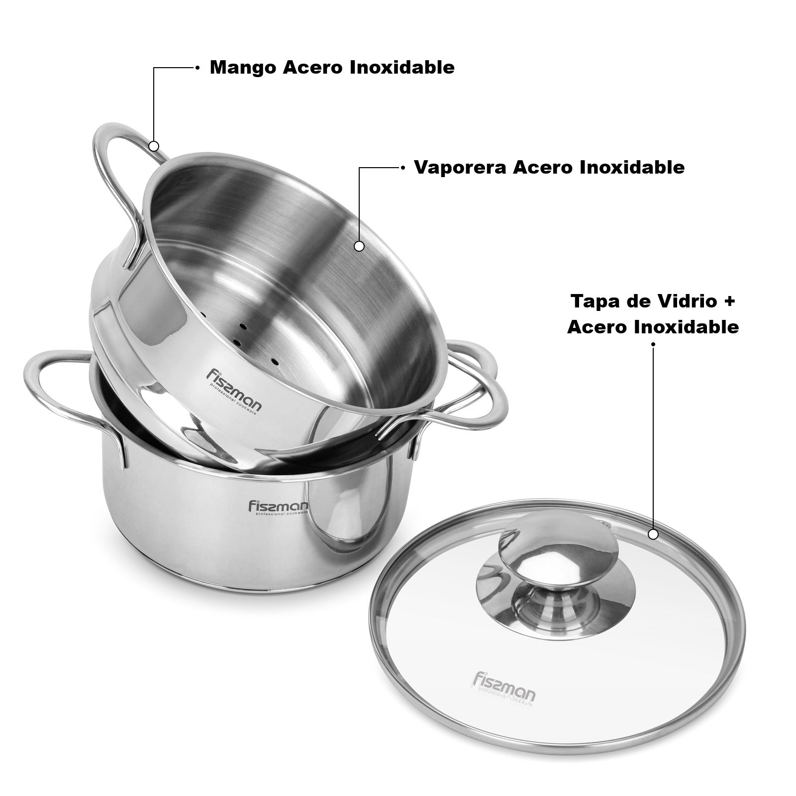 Mini Vaporera Bambino 1.1 litros de Acero Inoxidable con fondo de inducción