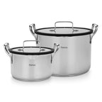 Set Ollas Con Colador Fabia 6.2 + 2.5 Litros - 4 Piezas Fissman