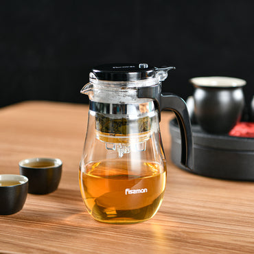 Tetera De Vidrio Con Infusor 900 Ml Gunfu - Fissman