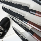 Set 4 cuchillos de cocina Kendo + Afilador y Barra magnética Fissman