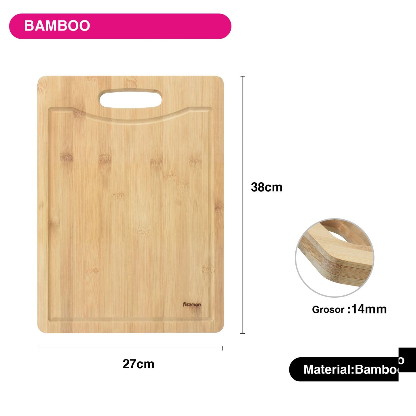 Tabla Madera Bamboo Duo Set Fissman