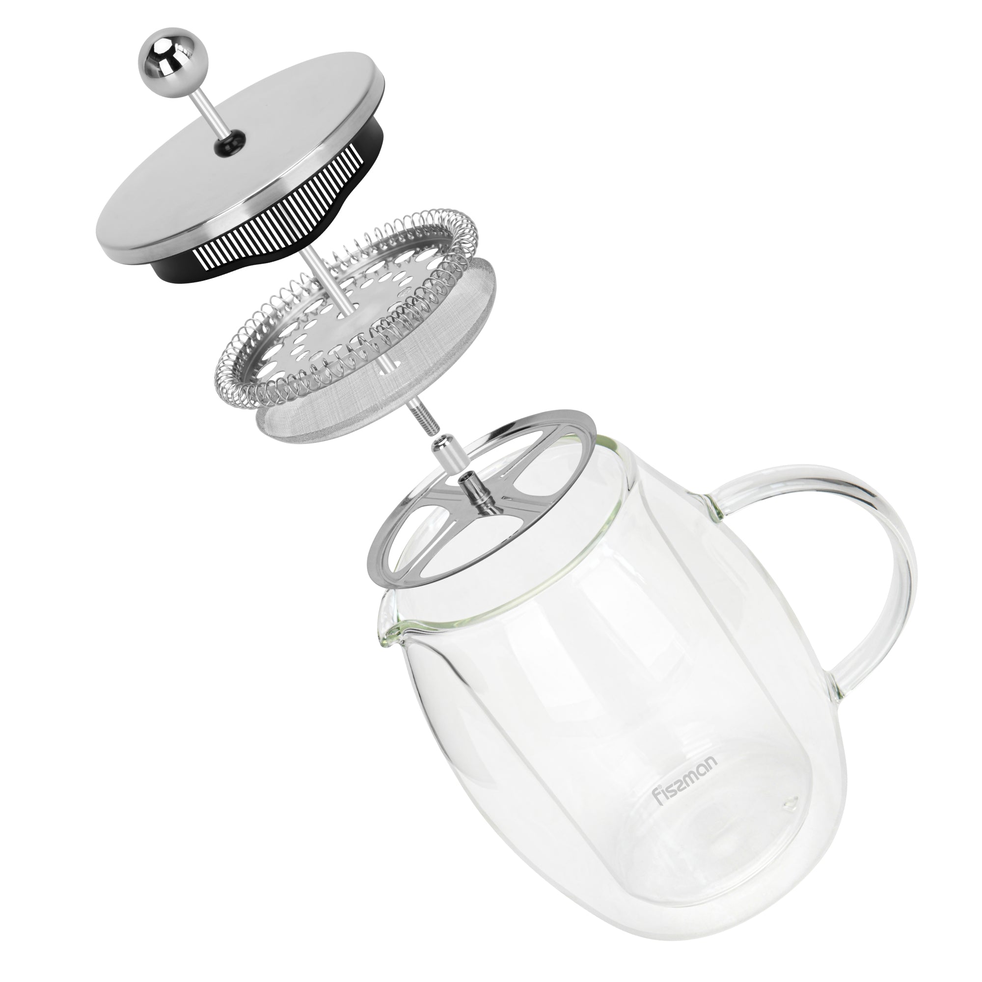 Cafetera Prensa Francesa Fat 600ml Transparente Fissman
