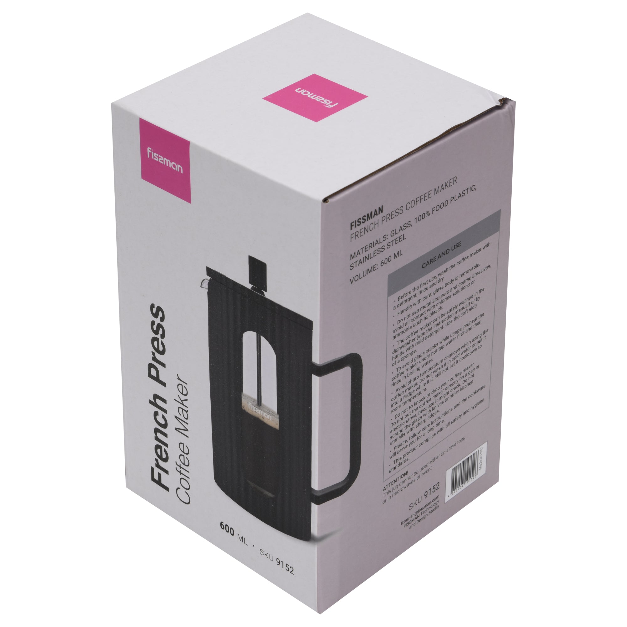 Cafetera Prensa Francesa La Negra 600 Ml Fissman