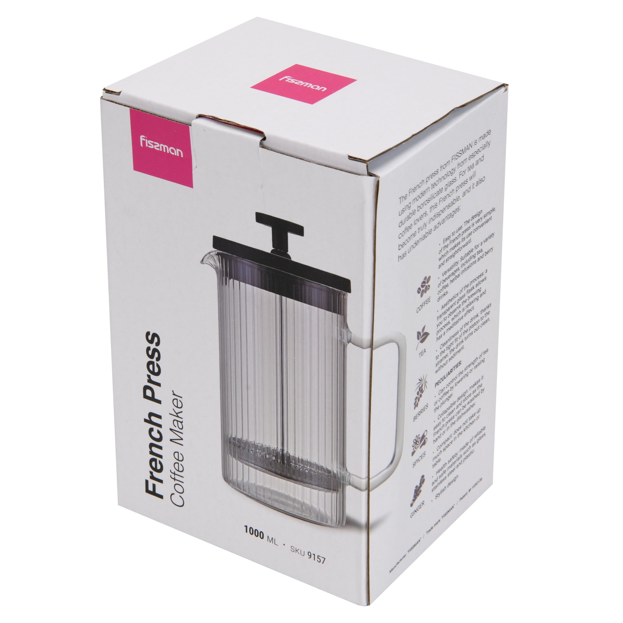 Cafetera Prensa Francesa Line 1000 Ml Fissman