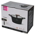 Olla Antiadherente Filomena Con Tapa De Cristal 3.9 litros Fissman