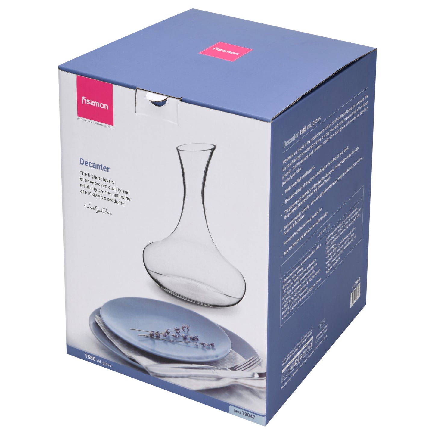 Decantador de Vidrio para Vino 1580 ml Fissman